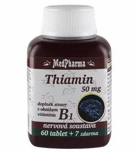 50 mg vitamin B1 supplement improves your mood and speeds up your reactions