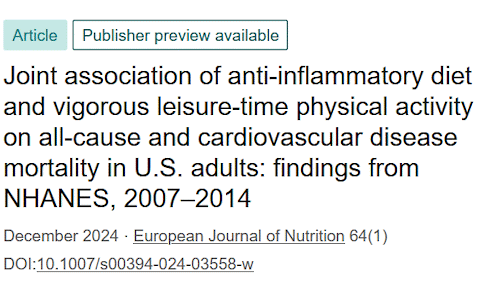 Physical activity enhances the life-extending effect of an anti-inflammatory diet