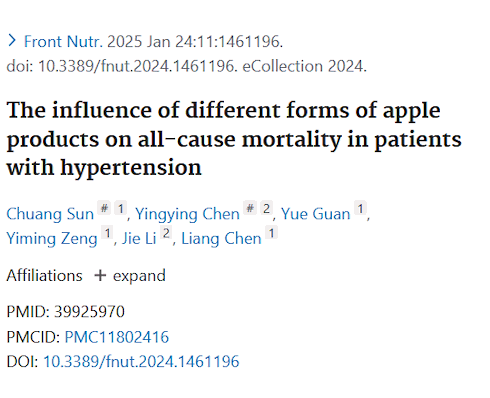Hypertension? Apples halve your mortality risk