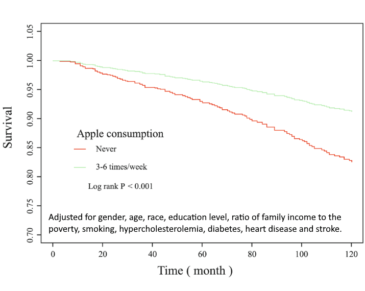 If your blood pressure is too high, a diet rich in apples can almost halve your risk of premature death, Chinese epidemiologists report in Frontiers in Nutrition.