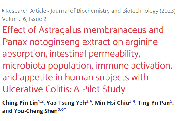 Supplementation with AstraGin, a preparation containing substances from Panax notoginseng and Astragalus membranaceus, reduces the severity of the chronic inflammatory bowel disease ulcerative colitis within a few months. A dose of 100 milligrams per day is sufficient.