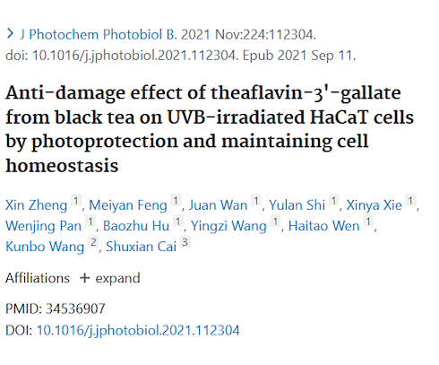 Black tea protects the skin against sunlight, inhibits skin aging | In vitro study
