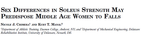 Elderly women who want to prevent a fall would do well to include seated calf presses in their strength training routine. Nicole Chimera, a sports scientist at Daemen College in the US, writes about this in the Journal of Strength and Conditioning Research. Chimera discovered that women fall more often than men because their calf muscle, the soleus, is weak.