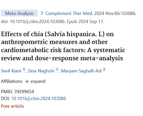 In this dose, chia lowers blood pressure