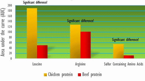 Why chicken protein contributes more to muscle anabolism than beef protein