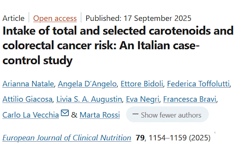 A diet rich in carotenoids reduces the risk of colon and rectal cancer