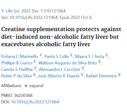 Creatine makes one fatty liver healthier - but not the other | Animal study