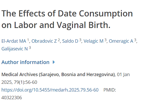Pregnant women give birth more easily by eating six dates a day