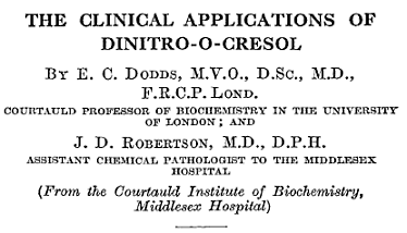 Dinitrocresol, the dreaded brother of killer drug DNP