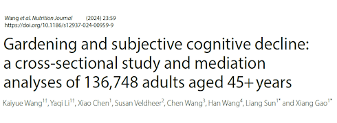 After the age of 45 gardening keeps your brain in shape