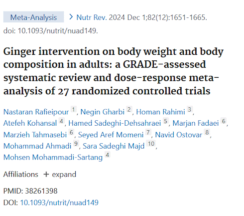 Meta-study | How to lose fat with ginger