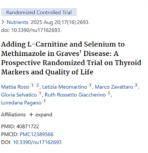 Combination of selenium and L-carnitine normalizes the overactive thyroid gland