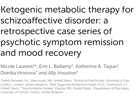 Schizoaffective disorder disappears with keto diet