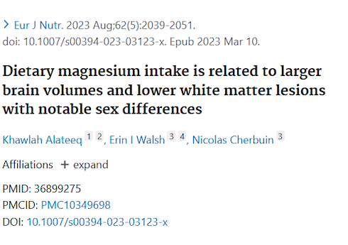 More magnesium, younger brains