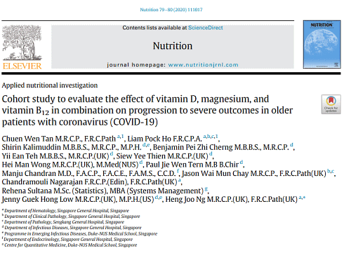 Combination of vitamin D3, vitamin B12 and magnesium keeps covid patient out of the ICU