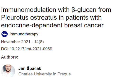 Oyster mushrooms improve immune system during breast cancer treatment