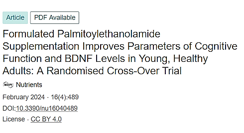 More BDNF and better memory through supplementation with PEA