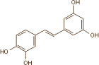 Taking a supplement that contains piceatannol [structural formula shown here], a metabolite of resveratrol, may reduce fat mass and increase lean body mass. We base this speculation on Asian in-vitro studies, which have shown that piceatannol inhibits the uptake of glucose by fat cells but stimulates its uptake by muscle cells.