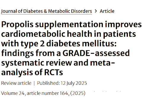 Antidiabetic effect of propolis equals that of metformin