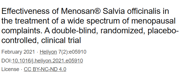 Sage against post-menopausal symptoms | A real RCT