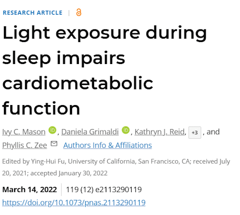Sleeping in the dark is healthier