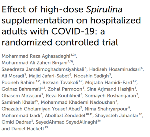 The life-saving effect of spirulina in case of serious Covid