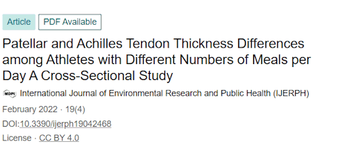 Fewer meals per day, stronger tendons