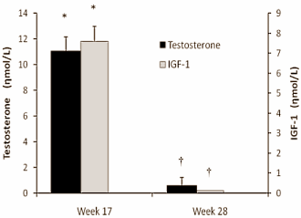 The short-lived effects of an anti-aging course of testosterone and growth hormone