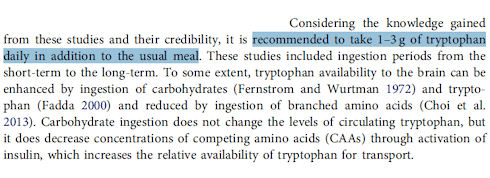 In this dosage, L-tryptophan improves your mood