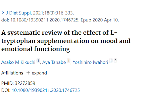 In this dosage, L-tryptophan improves your mood