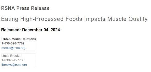 How ultra processed foods reduce the quality of your muscle tissue
