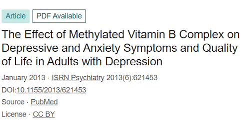 B vitamin supplementation speeds recovery from depression (well, a little)