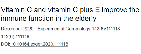 Half a gram of vitamin C makes your immune system decades younger