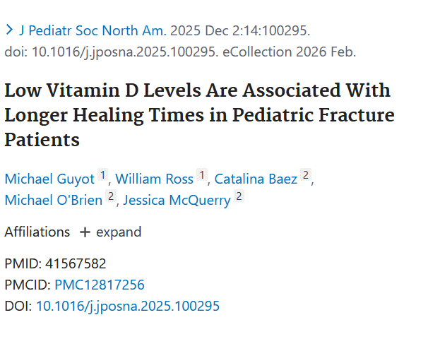 Adequate vitamin D status? Broken bones heal faster