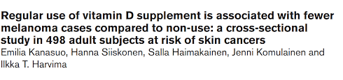 Take a vitamin D supplement every day, and halve your risk of melanoma