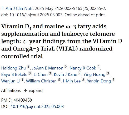 Supplement with 2000 IU vitamin D3 slows down aging