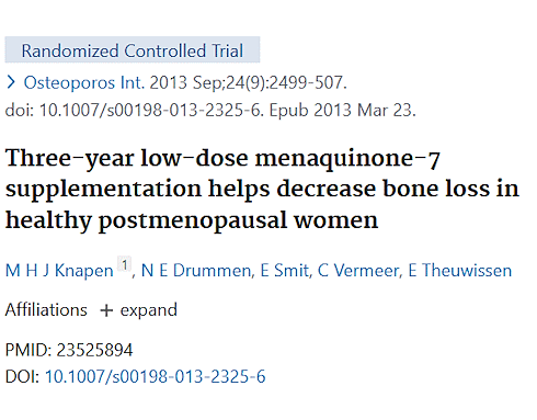 Vitamin K2-MK7 protects bones from breakdown